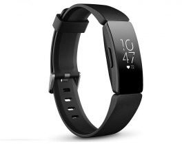 Closeup of the FITBIT Inspire HR.